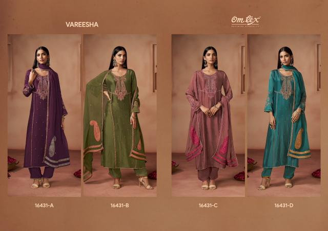 Omtex vareesha stone work dress materials wholesale